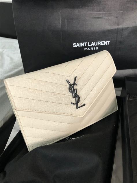 ysl wallet on chain white